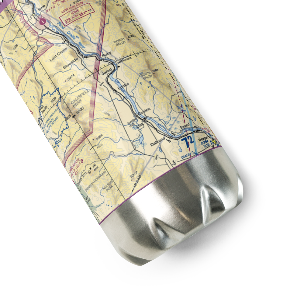 River Bend Airport (9WA3) VFR Sectional Water Bottle 