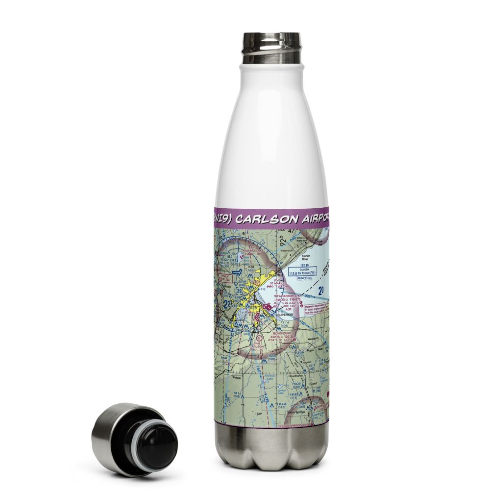 Carlson Airport (9WI9) VFR Sectional Water Bottle 