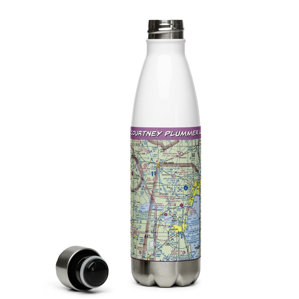 Courtney Plummer Airport (9WN1) VFR Sectional Water Bottle 