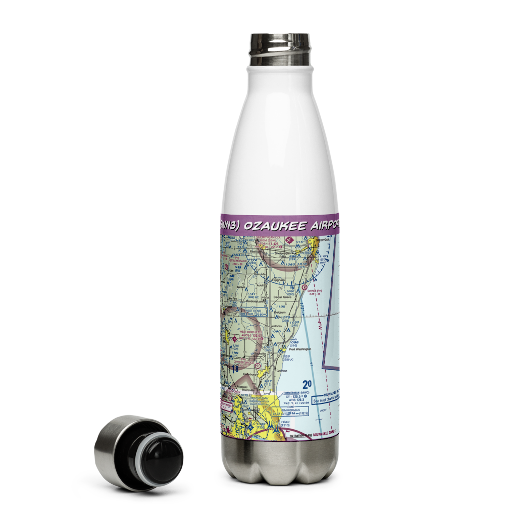 Ozaukee Airport (9WN3) VFR Sectional Water Bottle 
