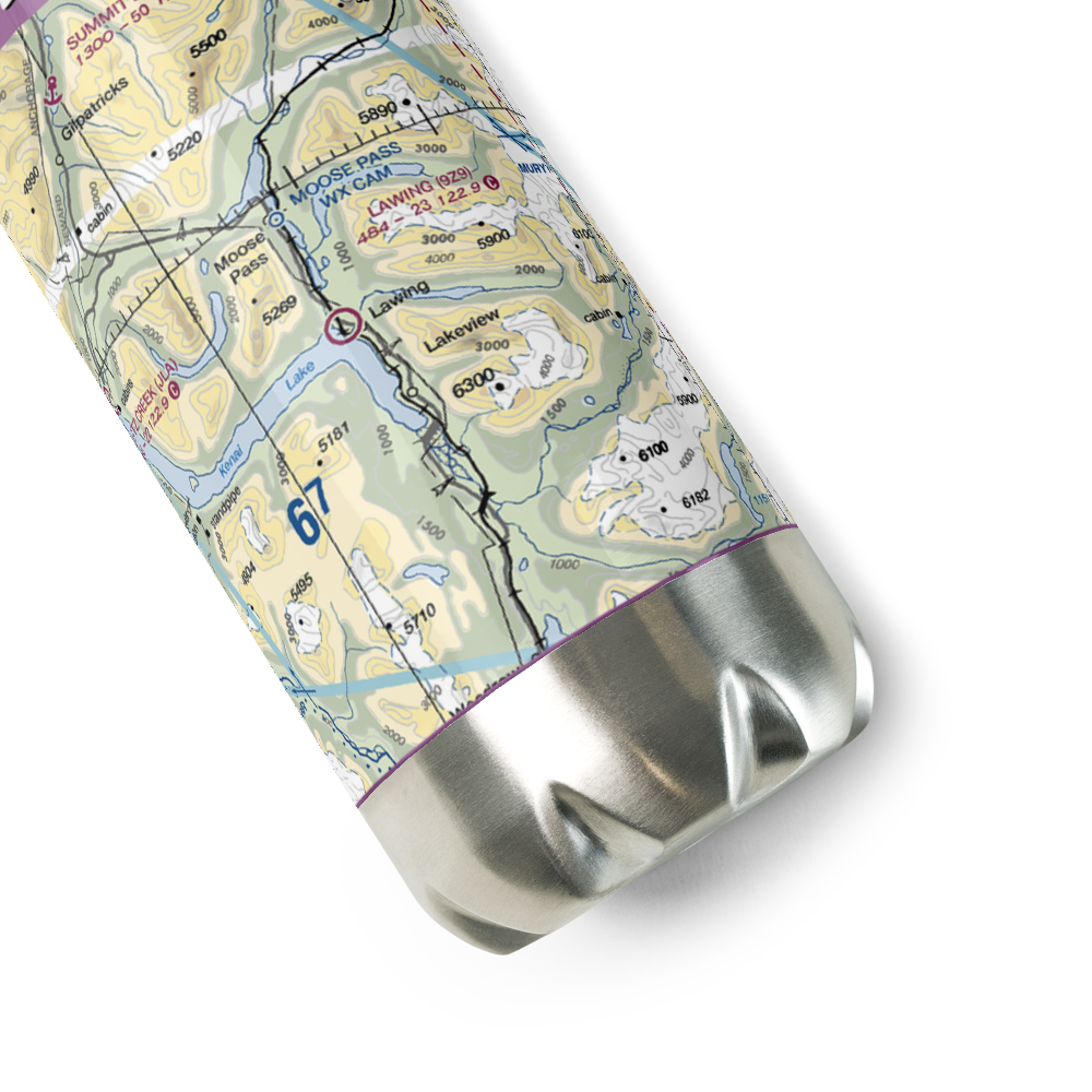 Lawing Airport (9Z9) VFR Sectional Water Bottle 