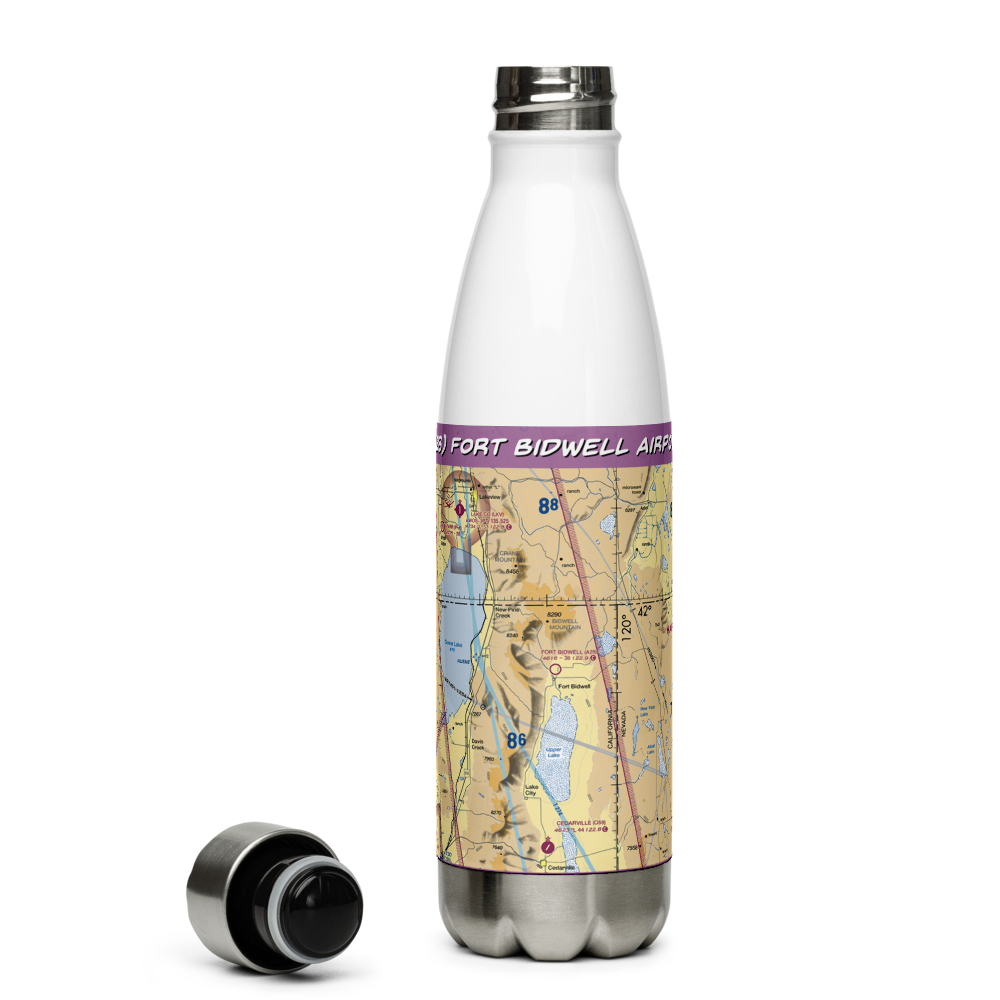Fort Bidwell Airport (A28) VFR Sectional Water Bottle 