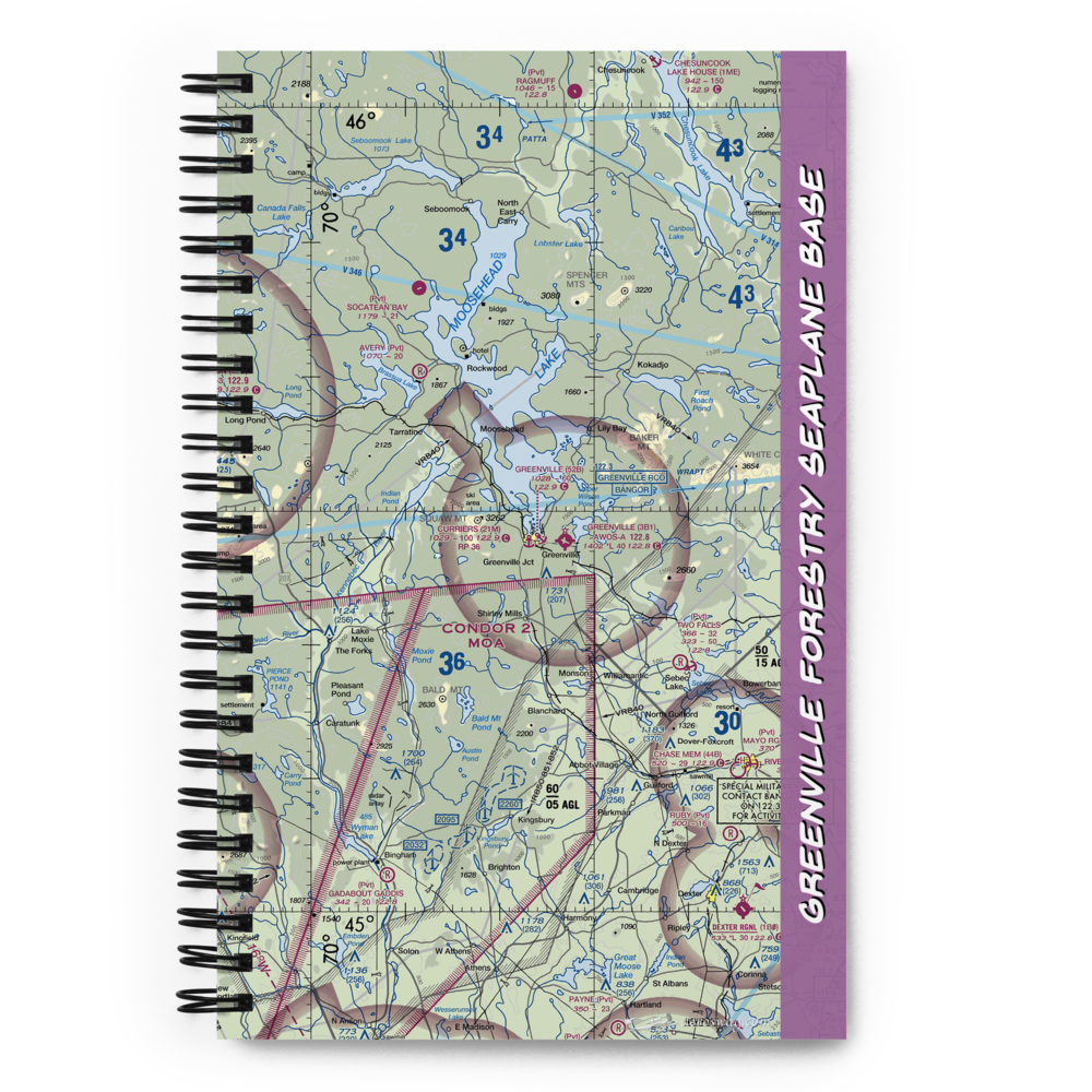 Greenville Forestry Seaplane Base (ME30) VFR Sectional Notebook 