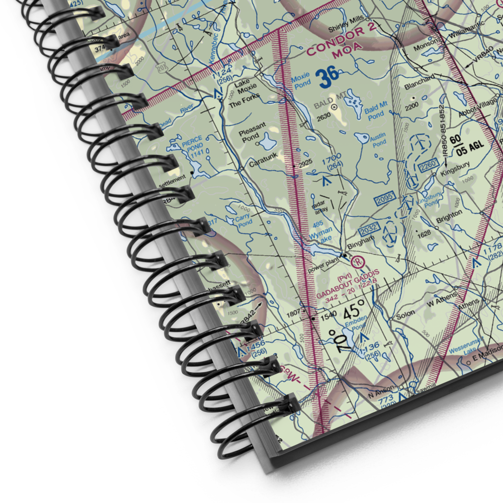 Greenville Forestry Seaplane Base (ME30) VFR Sectional Notebook 