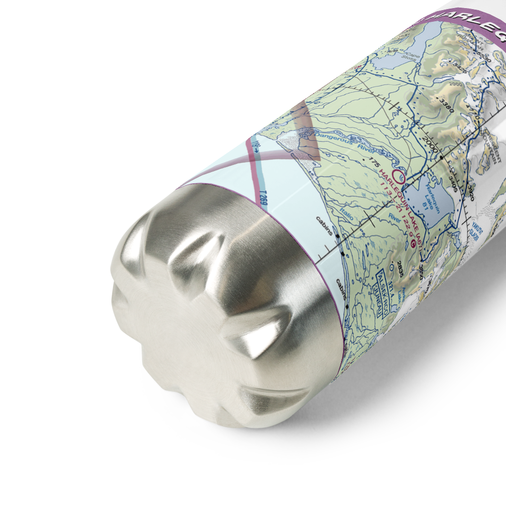Harlequin Lake Airport (A67) VFR Sectional Water Bottle 