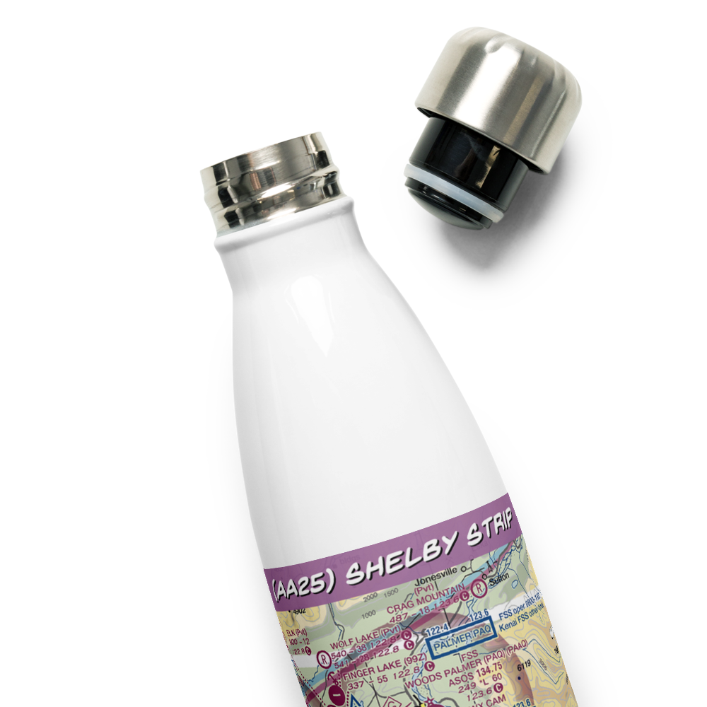 Shelby Strip (AA25) VFR Sectional Water Bottle 