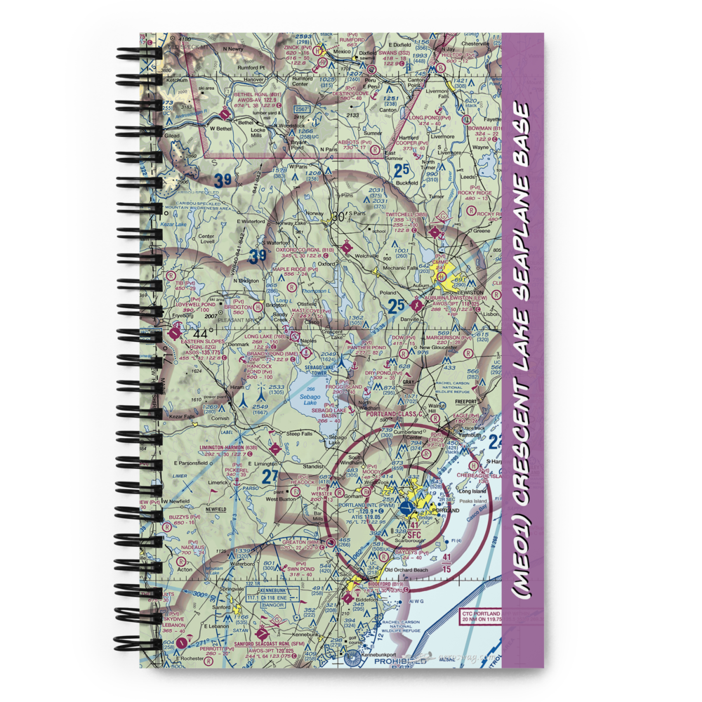 Crescent Lake Seaplane Base (ME01) VFR Sectional Notebook 