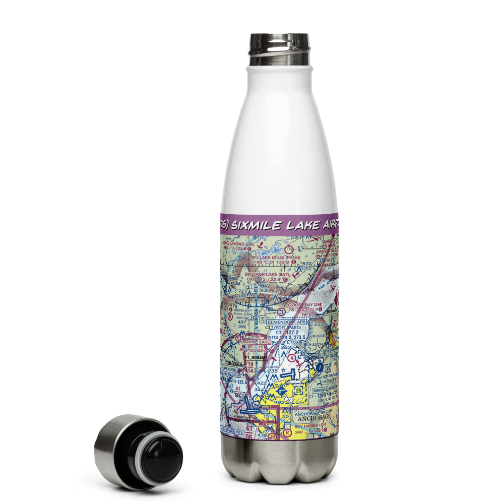 Sixmile Lake Airport (AA06) VFR Sectional Water Bottle 