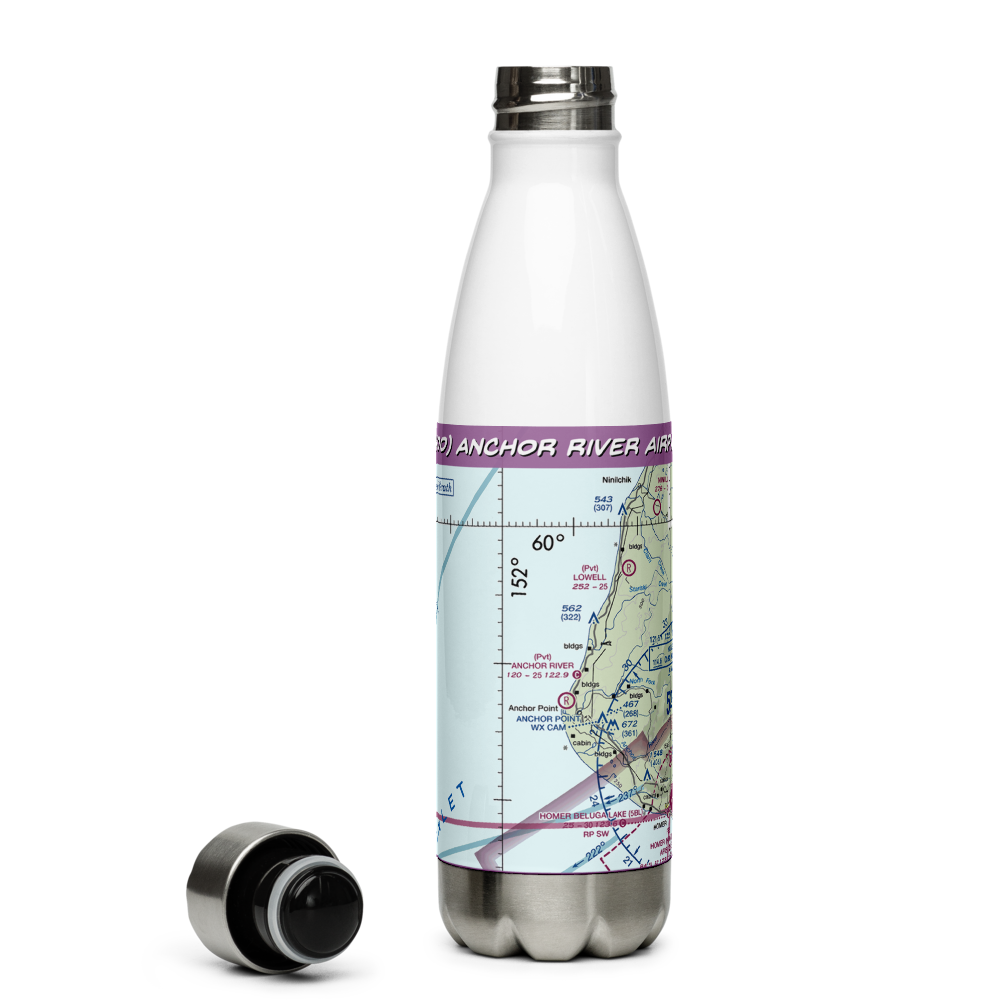 Anchor River Airpark (AK00) VFR Sectional Water Bottle 