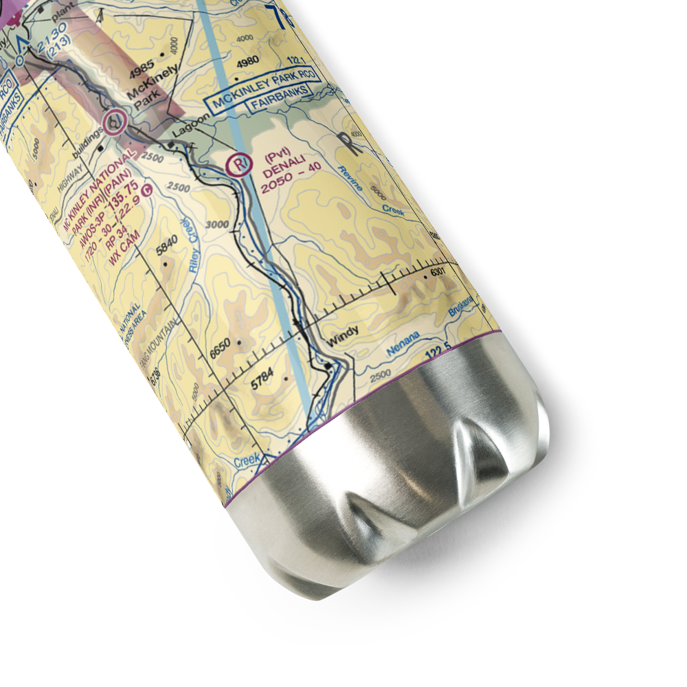 Denali Airport (AK06) VFR Sectional Water Bottle 