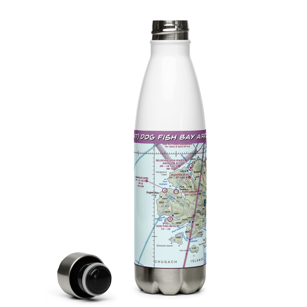 Dog Fish Bay Airport (AK07) VFR Sectional Water Bottle 