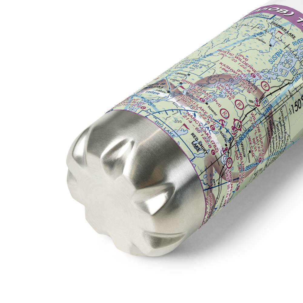 Thomas Strip (AK08) VFR Sectional Water Bottle 