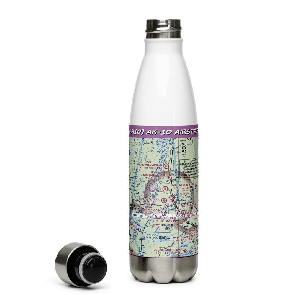 AK-10 Airstrip (AK10) VFR Sectional Water Bottle 