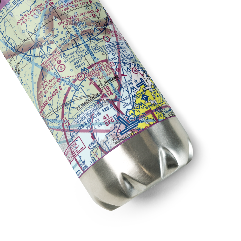 Turinsky Airstrip (AK14) VFR Sectional Water Bottle 