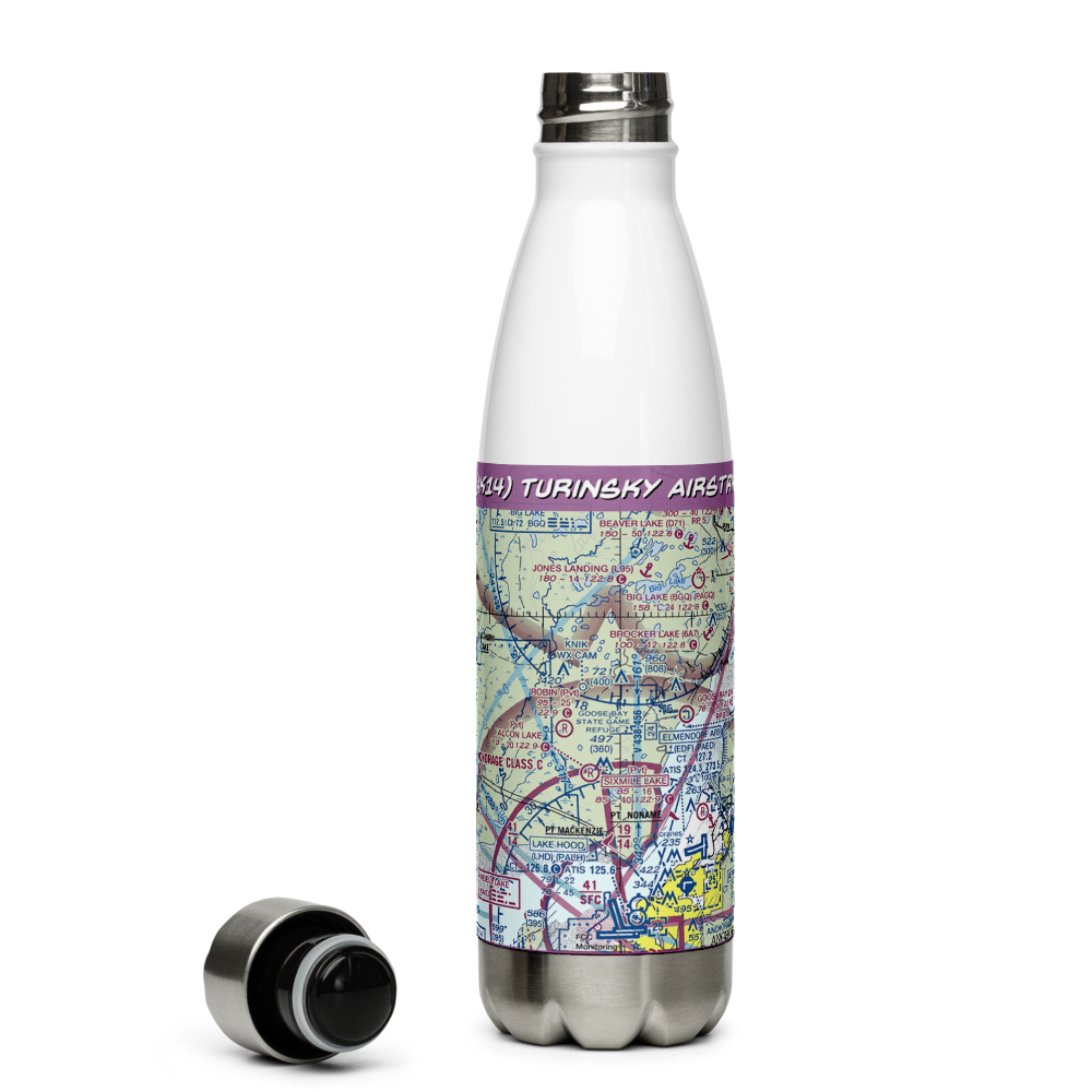 Turinsky Airstrip (AK14) VFR Sectional Water Bottle 