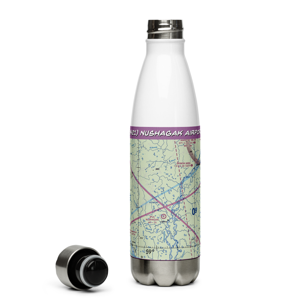 Nushagak Airport (AK21) VFR Sectional Water Bottle 