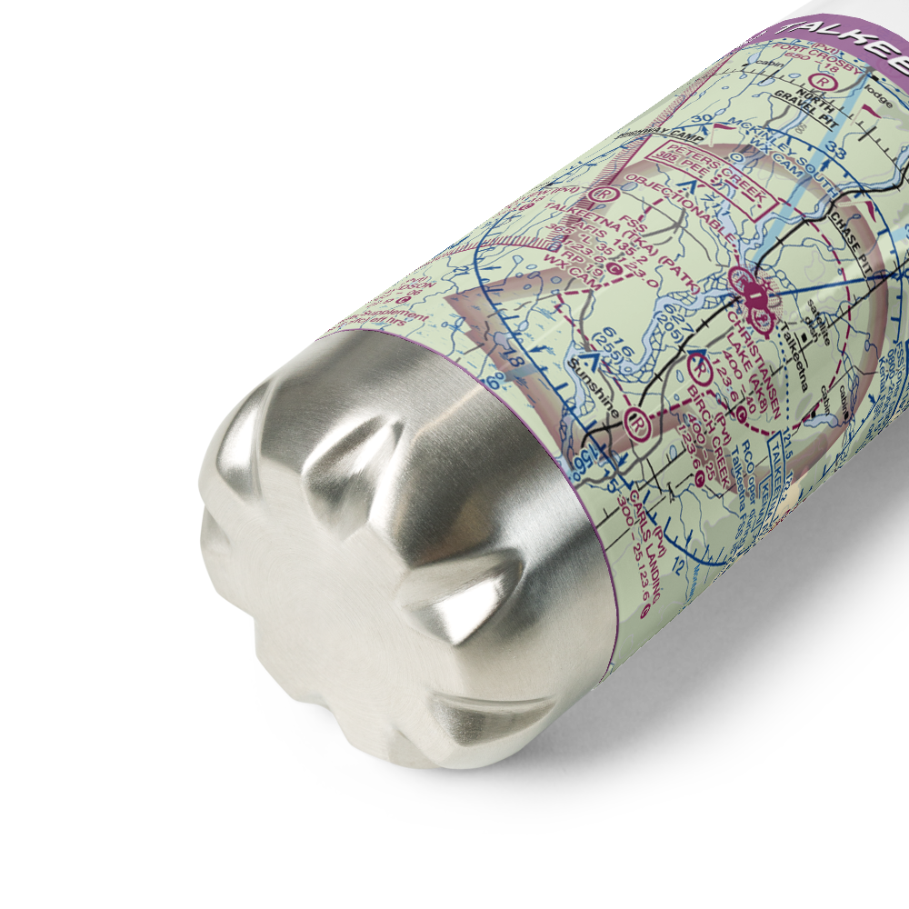 Talkeetna Village Strip (AK44) VFR Sectional Water Bottle 