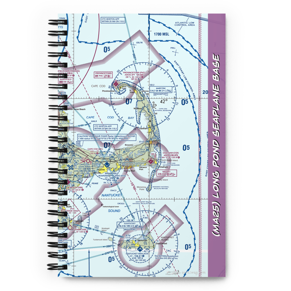 Long Pond Seaplane Base (MA25) VFR Sectional Notebook 
