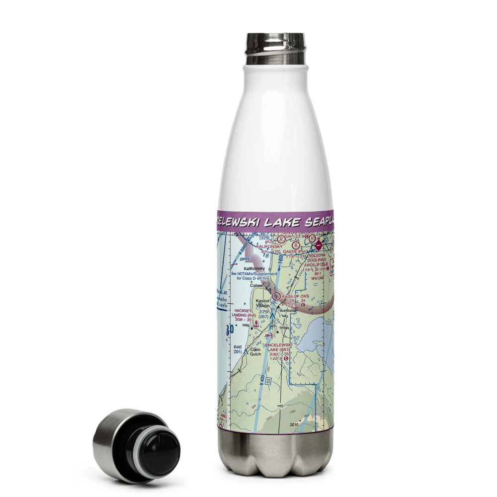 Encelewski Lake Seaplane Base (AK5) VFR Sectional Water Bottle 