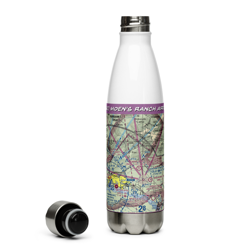 Moen's Ranch Airport (AK52) VFR Sectional Water Bottle 