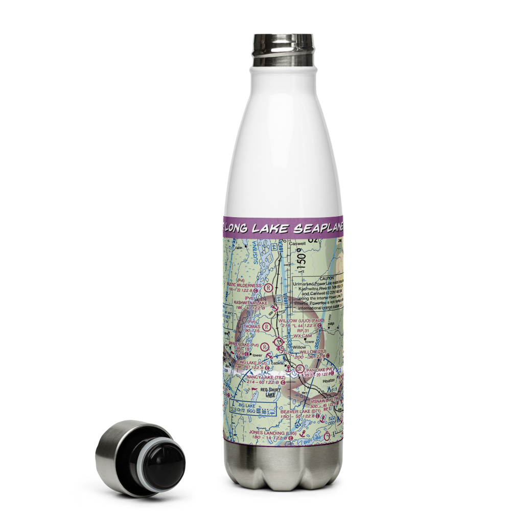 Long Lake Seaplane Base (AK57) VFR Sectional Water Bottle 