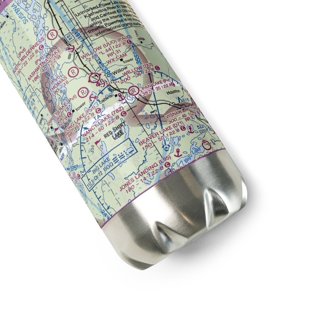 Skid Marks Airport (AK67) VFR Sectional Water Bottle 