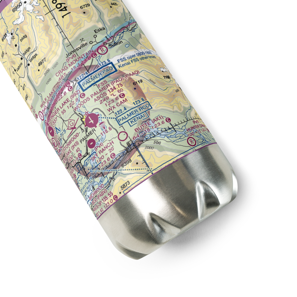 Eagle Nest Airport (AK88) VFR Sectional Water Bottle 