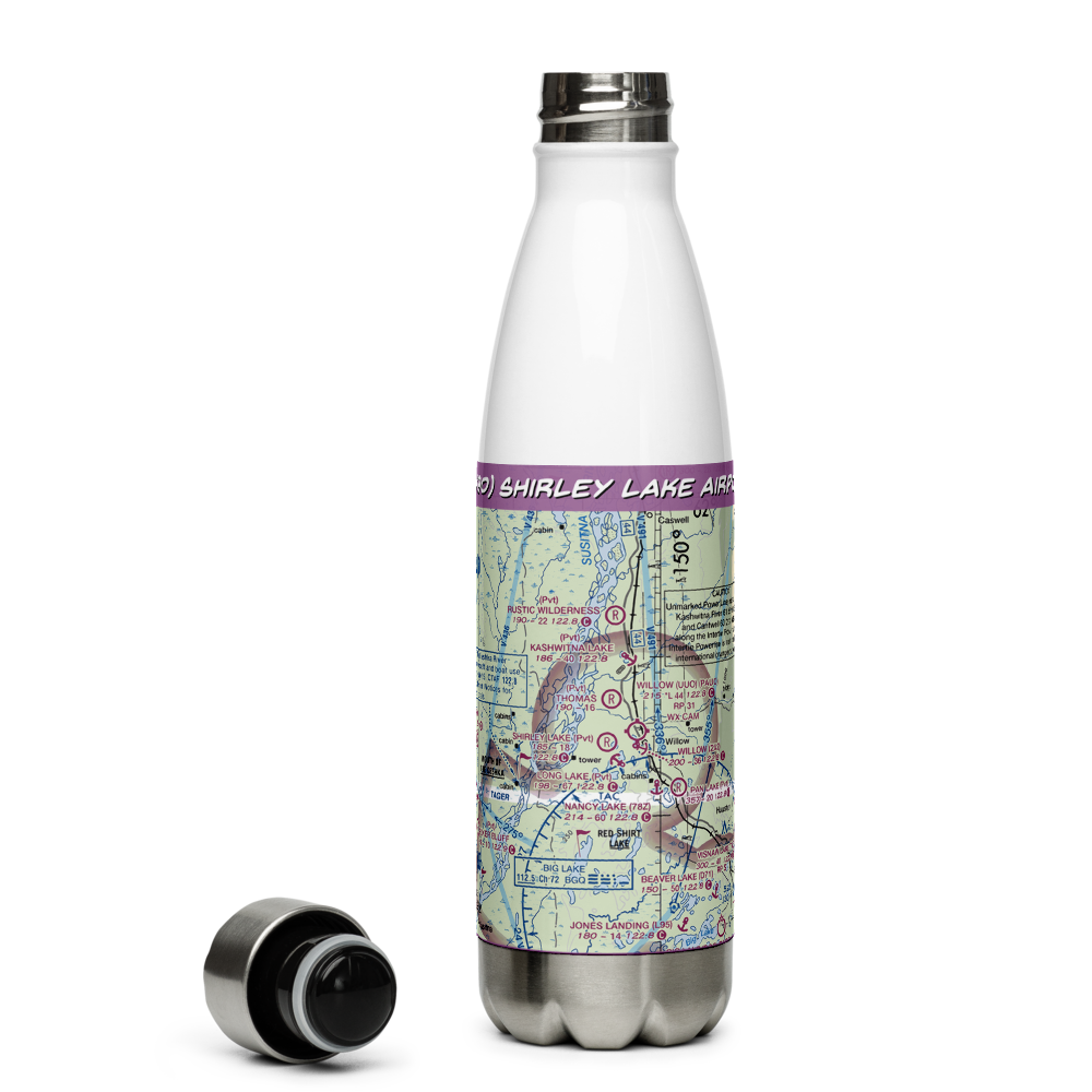 Shirley Lake Airport (AK90) VFR Sectional Water Bottle 