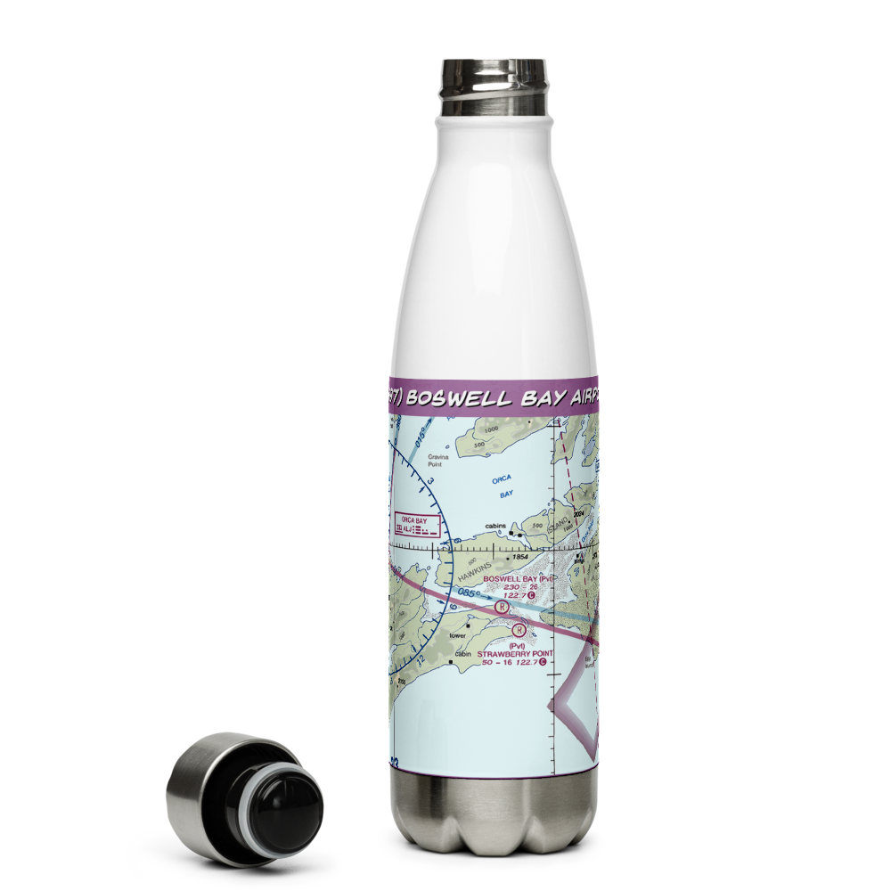 Boswell Bay Airport (AK97) VFR Sectional Water Bottle 