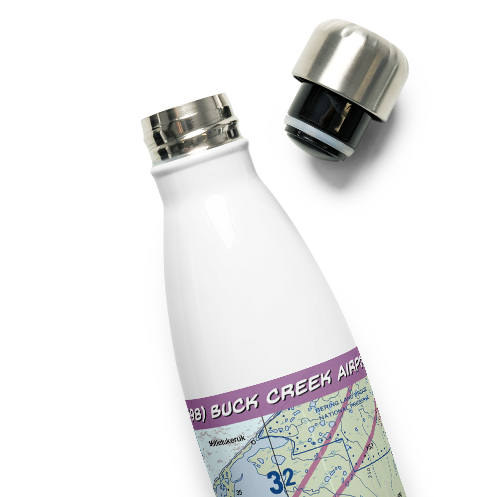 Buck Creek Airport (AK98) VFR Sectional Water Bottle 
