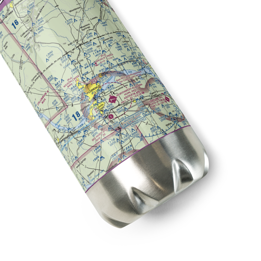 Shoals Creek Seaplane Base (AL46) VFR Sectional Water Bottle 