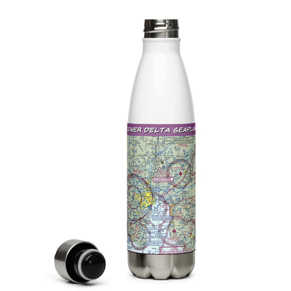 Lower Delta Seaplane Base (AL58) VFR Sectional Water Bottle 