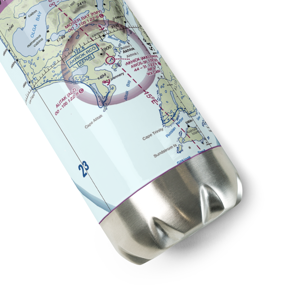 Alitak Seaplane Base (ALZ) VFR Sectional Water Bottle 