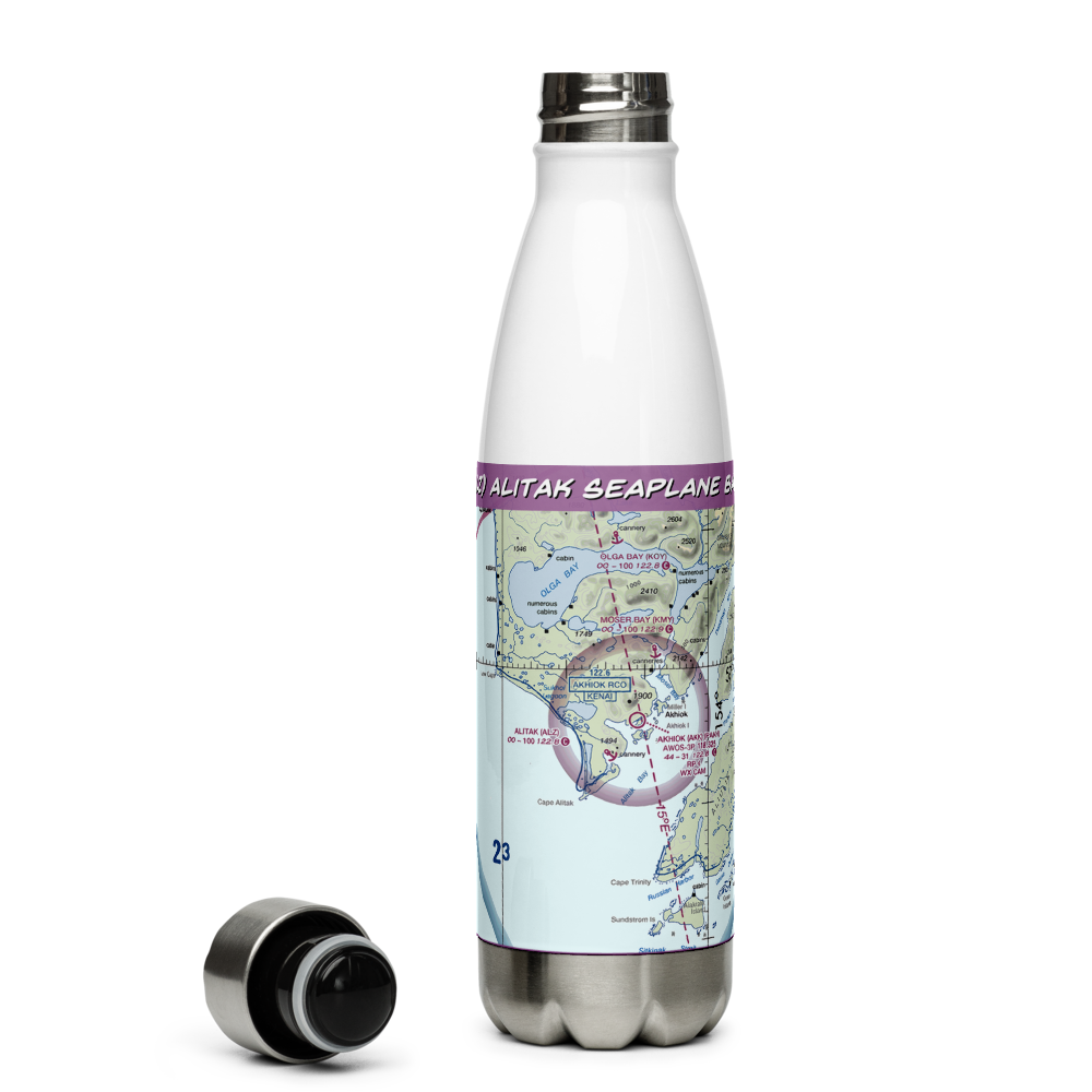 Alitak Seaplane Base (ALZ) VFR Sectional Water Bottle 