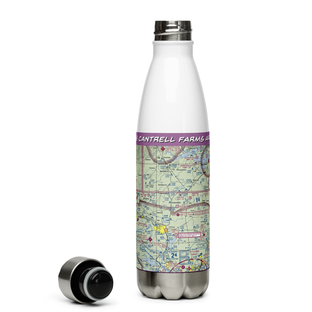 Cantrell Farms Airport (AR06) VFR Sectional Water Bottle 