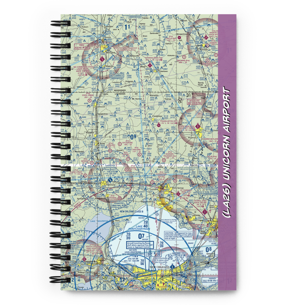 Unicorn Airport (LA26) VFR Sectional Notebook 