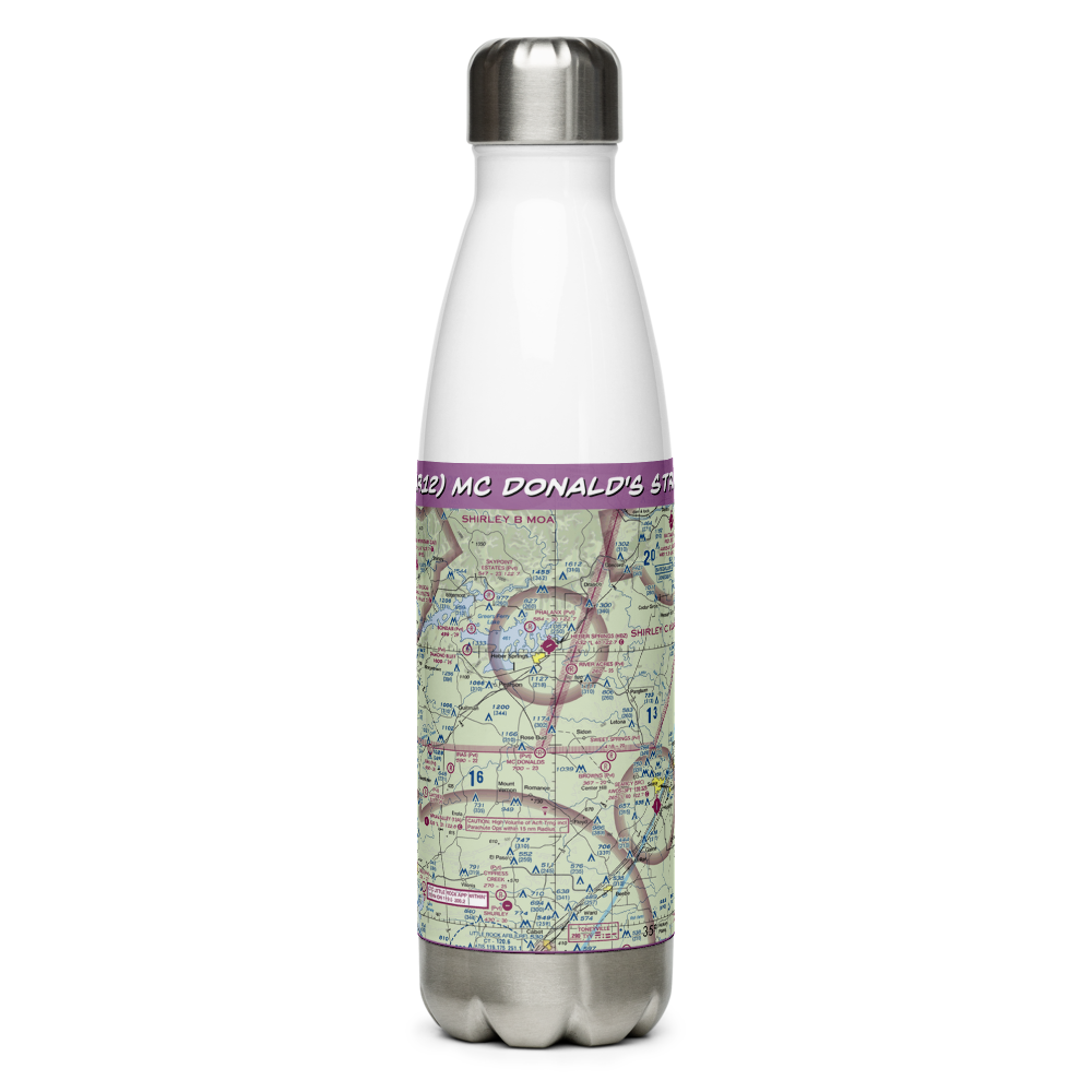 Mc Donald's Strip (AR12) VFR Sectional Water Bottle 