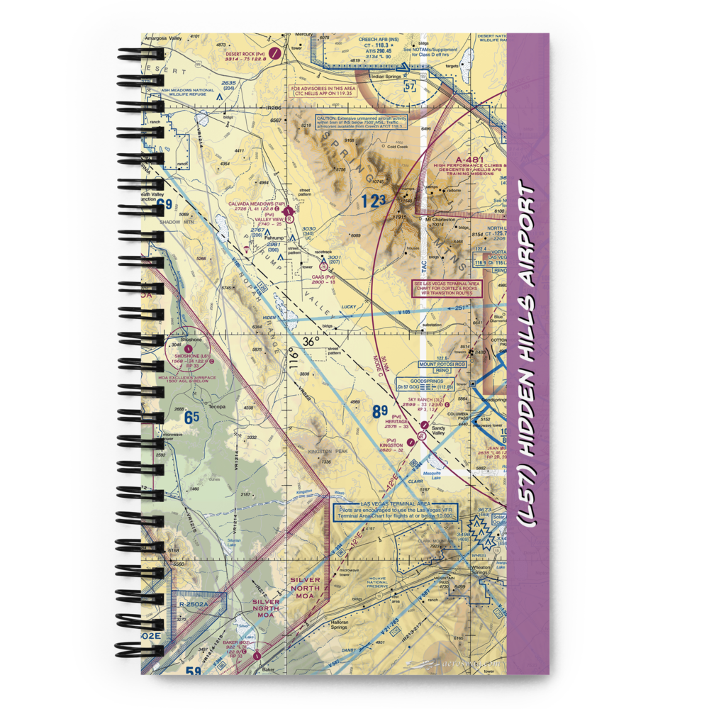 Hidden Hills Airport (L57) VFR Sectional Notebook 