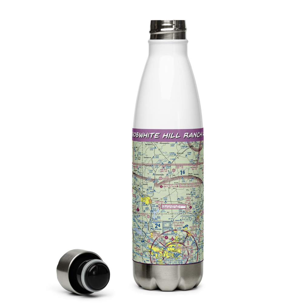 Bobwhite Hill Ranch Airport (AR84) VFR Sectional Water Bottle 