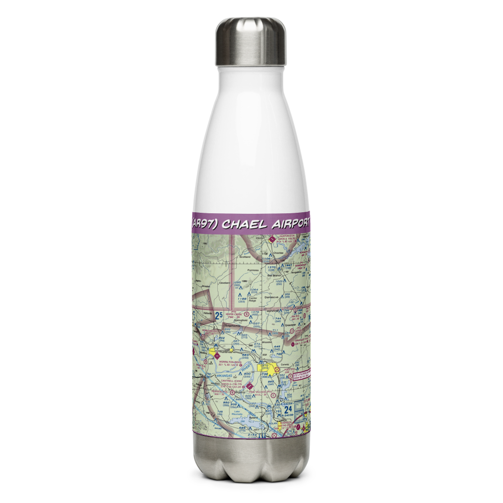 Chael Airport (AR97) VFR Sectional Water Bottle 
