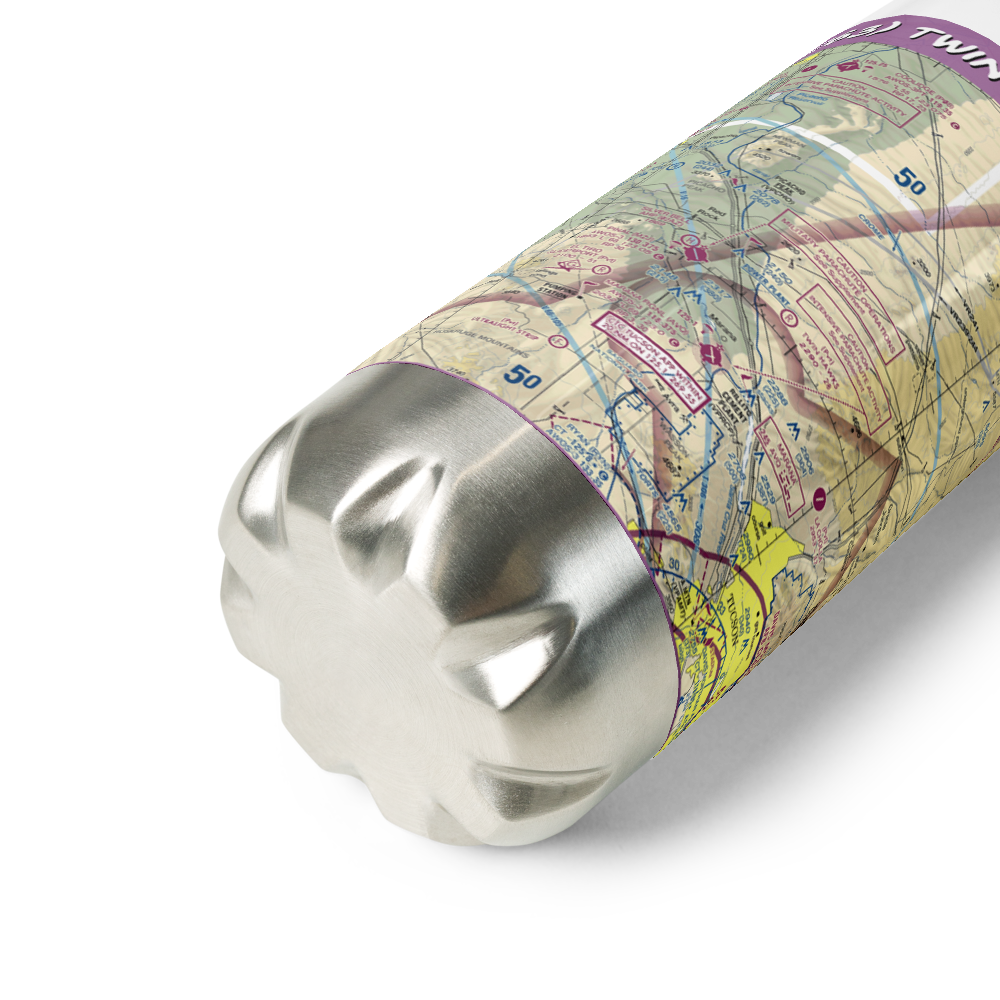 Twin Hawks Airpark (AZ63) VFR Sectional Water Bottle 