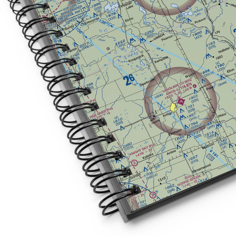 Crandon Municipal Airport (Y55) VFR Sectional Notebook 
