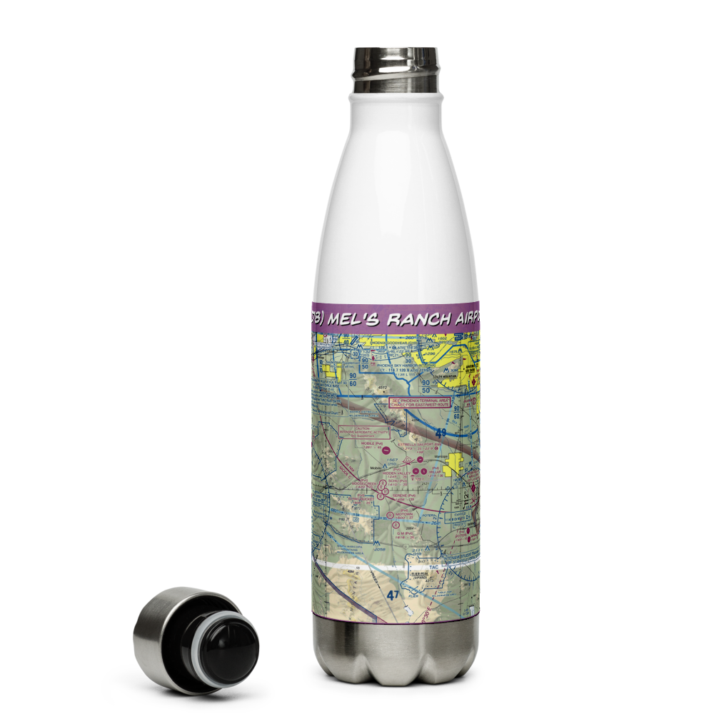 Mel's Ranch Airport (AZ78) VFR Sectional Water Bottle 