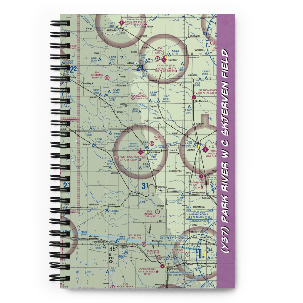 Park River W C Skjerven Field (Y37) VFR Sectional Notebook 