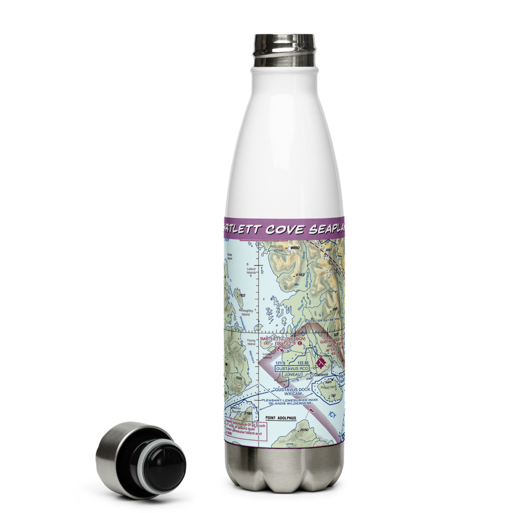 Bartlett Cove Seaplane Base (BQV) VFR Sectional Water Bottle 