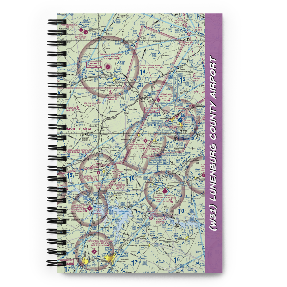 Lunenburg County Airport (W31) VFR Sectional Notebook 