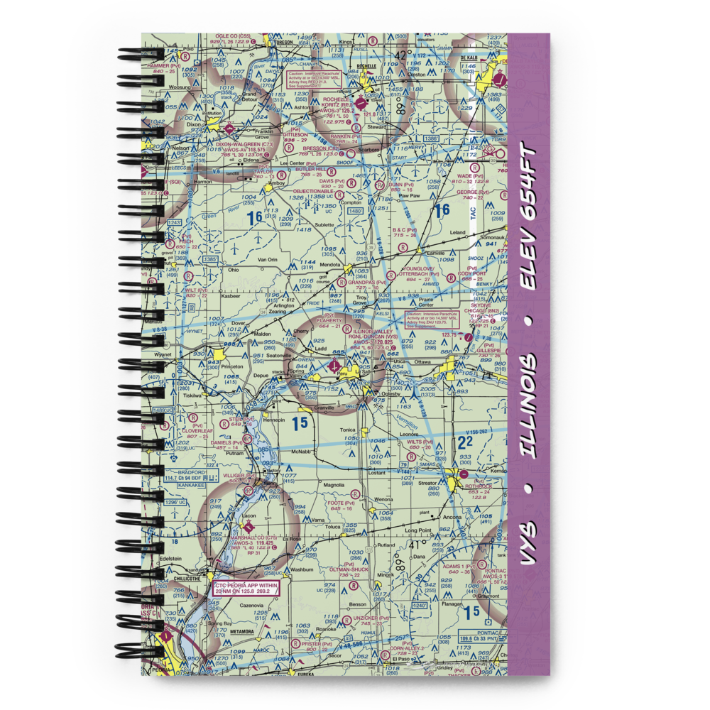 Illinois Valley Regional Airport-Walter A Duncan Field (VYS) VFR Sectional Notebook 