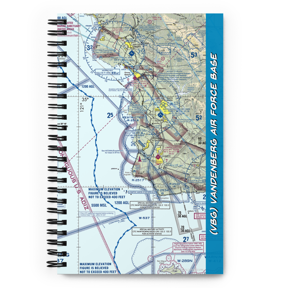 Vandenberg Air Force Base (VBG) VFR Sectional Notebook 