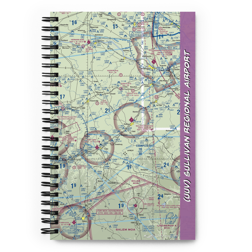 Sullivan Regional Airport (UUV) VFR Sectional Notebook 