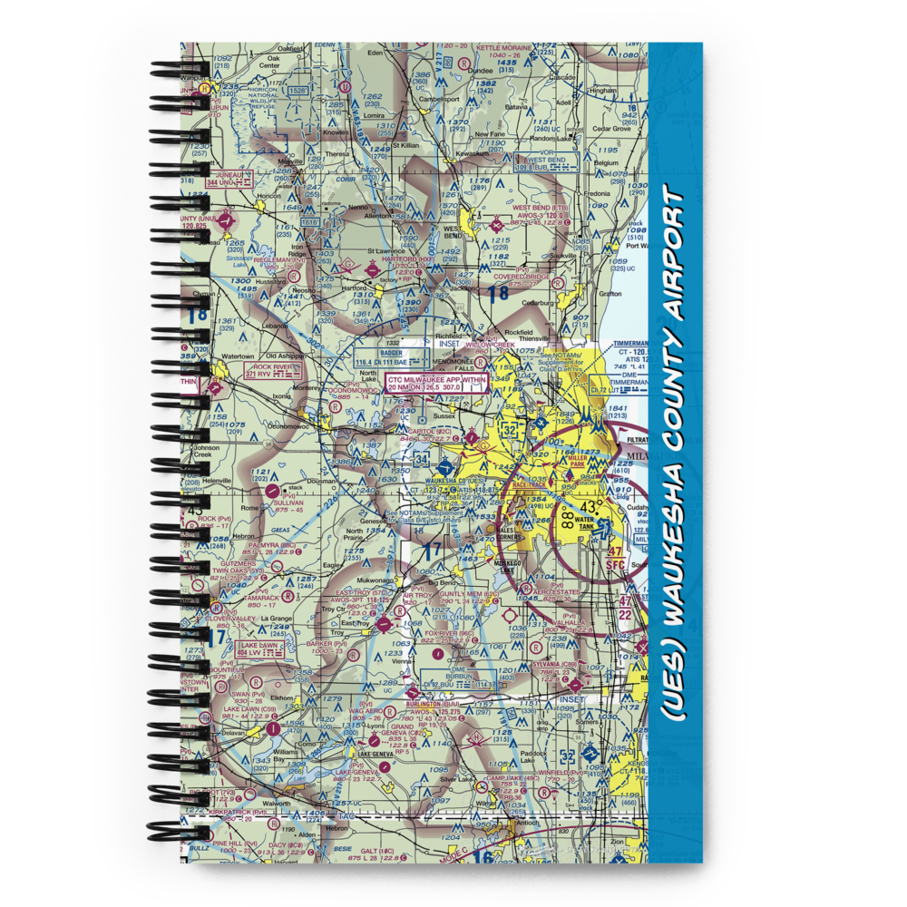 Waukesha County Airport (UES) VFR Sectional Notebook 